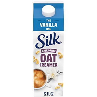 Silk Oat Milk Coffee Creamer, Vanilla, Dairy-Free, Non-GMO Project Verified, 1 Quart