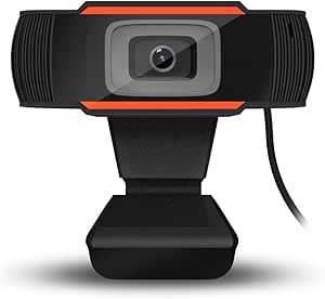 Full HD 1080P 30FPS Webcam, 2MP Desktop Computer Camera USB Camera Support Video Calling, Recording, Video Conference Streaming Computer Web Camera Built in Microphone PC Webcam, black