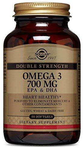 Solgar Double Strength Omega-3 Supplement,700 mg, 60 Count