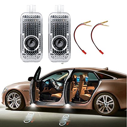 Car Door Welcome Led Laser Light for Audi, YANF Easy-Install Bright Ghost Shadow Courtesy Guest Lamp Kit for Audi A1 A3 A4 A5 A6 A7 A8 Q3 Q5 Q7 R8 TT 2Pcs/Set