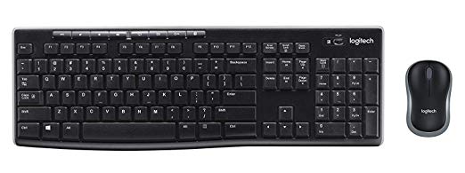 Logitech K270 Wireless Keyboard and M185 Wireless Mouse Combo — Keyboard and Mouse Included, Long Battery Life (with Mouse)