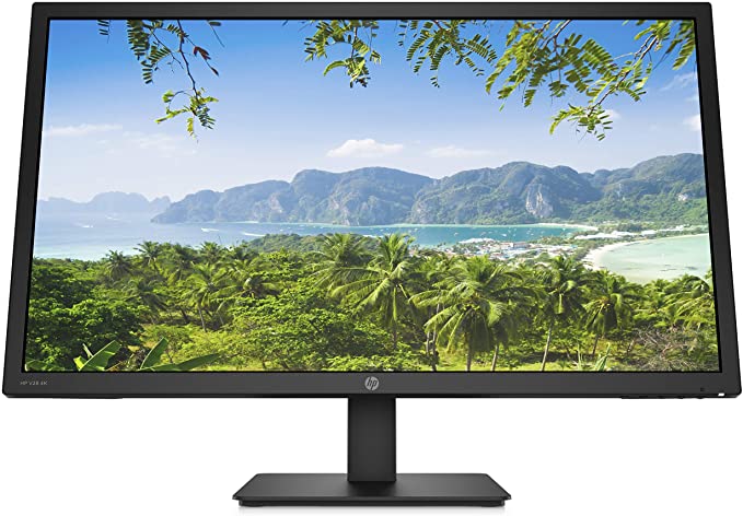 HP v28 4k Monitor (3840 x 2160) 28 Inch (AMD FreeSync, 2 HDMI, 1 DP) - Black