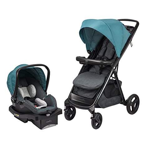 Evenflo Lux24 Travel System, Deep Lake, Teal, Black, Grey