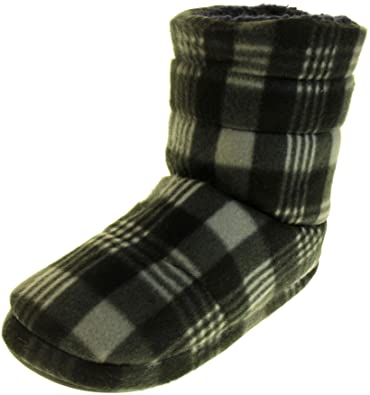 Dunlop Mens Warm Faux Fur Lined House Slipper Boots