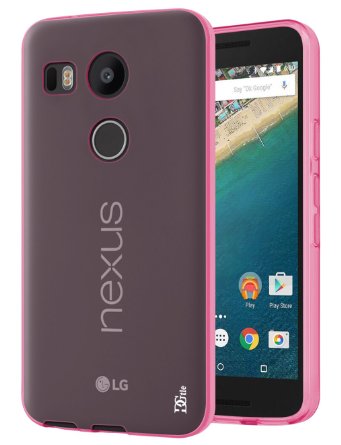 Nexus 5X Case, DGtle Anti-Scratches TPU Gel Premium Slim Flexible Soft Bumper Rubber Protective Case Cover for LG Google Nexus 5X (Hot Pink)
