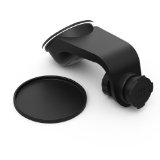 Annex Quad Lock Universal Car Mount with Industrial Strength Suction Cup - Black