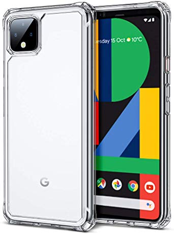 ESR Air Armor Clear Case for Pixel 4 XL Case, [Shock-Absorbing] [Scratch-Resistant] [Military Grade Protection] Hard PC   Flexible TPU Frame, for The The Google Pixel 4 XL (2019 Release), Clear