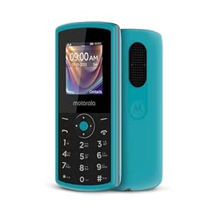 Motorola All-New A10 keypad Phone with Voice Feature | Dual Sim connectivity | Upto 7 Days Battery Backup | Expandable Storage Upto 32GB | Wireless FM | Auto Call Recording | Teal Blue