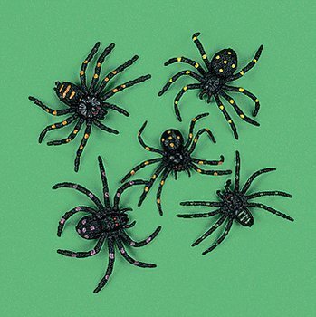 Party902 - Strechy and Scary Plastic Spiders, 2", Made of plastic (1-Pack of 12)