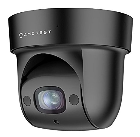 Amcrest ProHD Indoor 2 Megapixel Wi-Fi PTZ Dome IP Security Camera- 4x Optical Zoom , Wide 116° Viewing Angle, 2MP (1920TVL), IP2M-846 Black