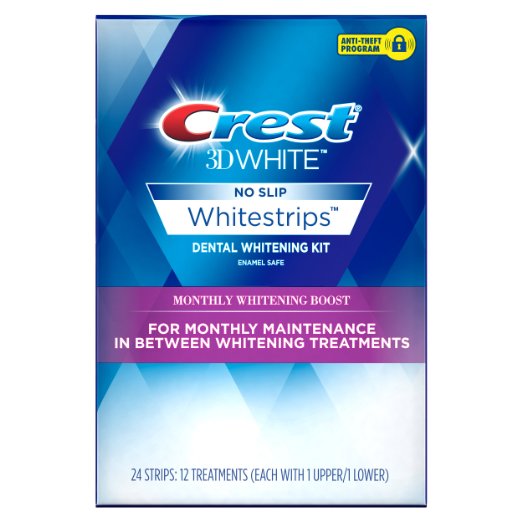 Crest 3D White Monthly Whitening Boost Dental Kit with 12 Treatments