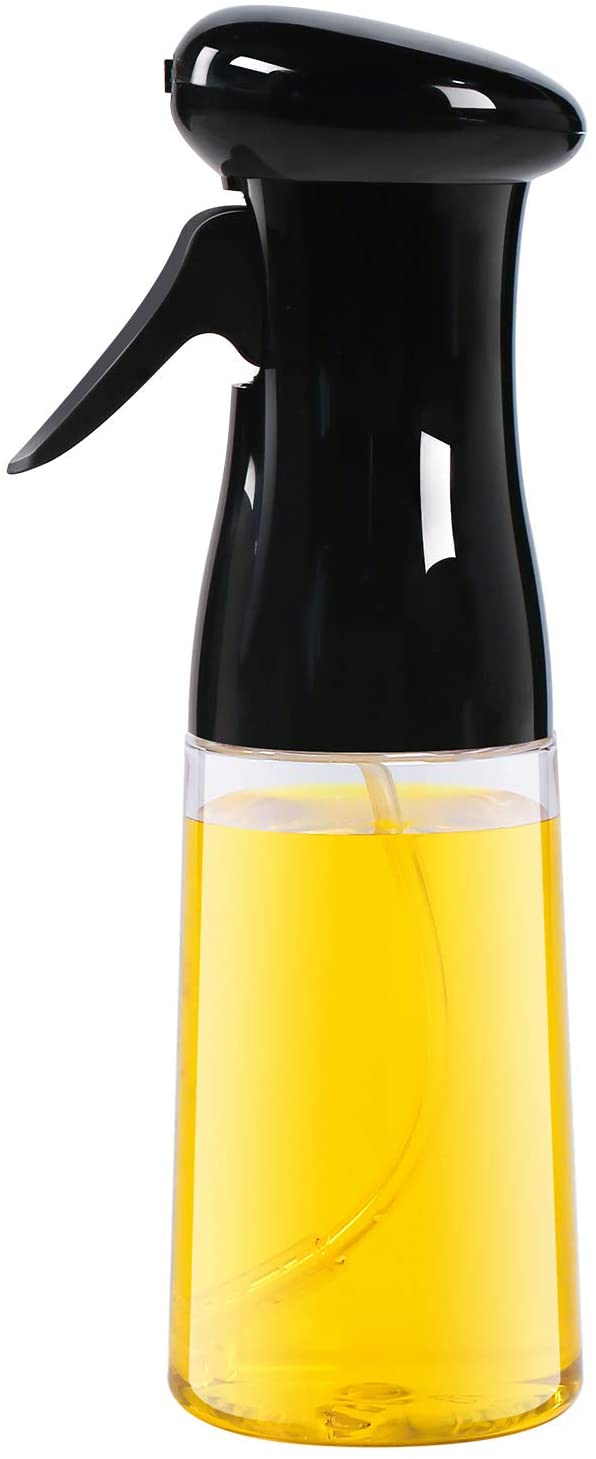 AMINNO Oil Sprayer Mister for Cooking Oil Spray Bottle Versatile Kitchen Oil Bottle for Barbecue Grilling Roasting Baking BBQ, Food Grade BPA free, Ergonomically Designed Trigger 7oz/200ml