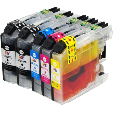 Starink 5 Pack Compatible Ink Cartridge Replacement For Brother LC203 XL LC203XL High Yield for Brother Printer MFC-J880DW MFC-J5520DW MFC-J4420DW MFC-J4620DW MFC-J5720DW MFC-J680DW MFC-J460DW