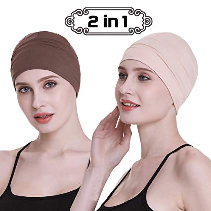 Bamboo Sleep Cap for Hair Loss Home Head Cover for Chemo Women