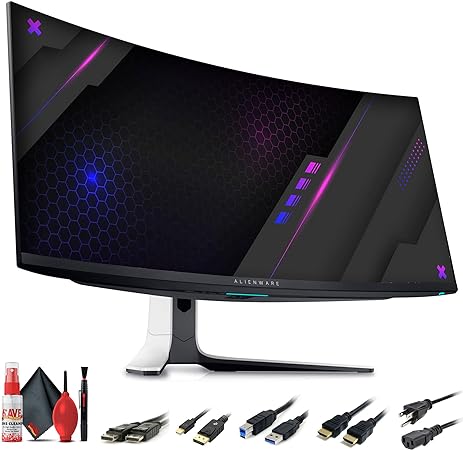 Alienware AW3821DW 38" 1440p 144Hz Curved Gaming Monitor (AW3821DW)   Cleaning Kit (Renewed)