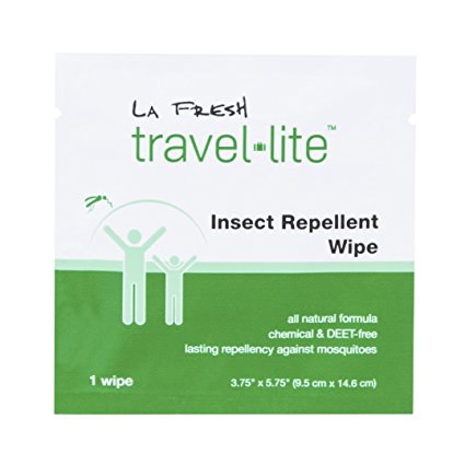 La Fresh Mosquito Repellent Wipes, Individually Wrapped – Natural, Deet Free, Non Toxic, Long Lasting Repellent Protects Against Almost All Bugs (50 Packets)