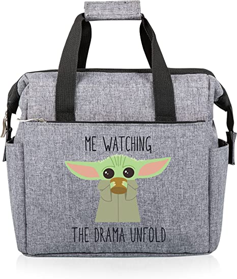 ONIVA - a Picnic Time brand Star Wars-On The Go Lunch Cooler, 10 x 6 x 10.5, The Child Drama-Heathered Gray