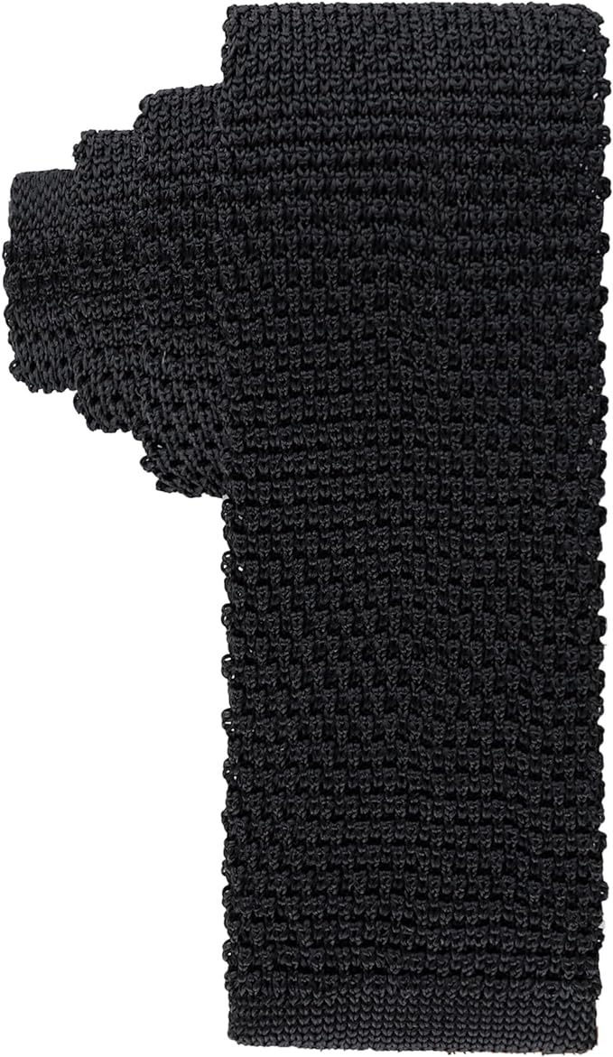 Tommy Hilfiger mens Solid Knit Tie With Global Stripe