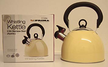 Prima 2.5L Stainless Steel Whistling Kettle in Cream 11124C by Prima Kitchen