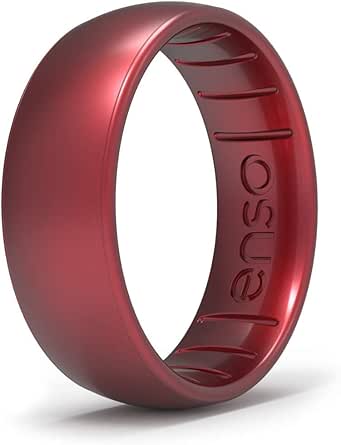 Enso Rings Classic Birthstone Silicone Ring – Unisex Wedding Engagement Band – Comfortable Breathable Band – 6.6mm Wide, 1.75mm Thick