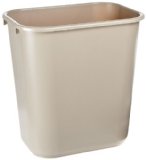 Rubbermaid Commercial Plastic 7-Gallon Trash Can Beige