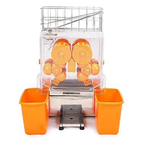 Maxwolf Orange Lemon Squeezer Orange Juicer Juice Extractor Machine Commercial Auto Feed Juicer 20-22 Oranges Per Mins Plastic Tank (Plastic tank)