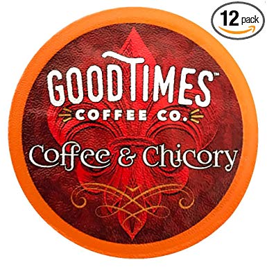 Coffee and Organic Chicory, Dark Roast, Single Serve Cups for Keurig K-Cup Brewers, 12 Count