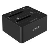 ORICO Dual Bay SATA to USB30 External Hard Drive Docking Station for 25 and 35 inch HDD SSD with DuplicatorClone Function 2 x 6TB support-Black