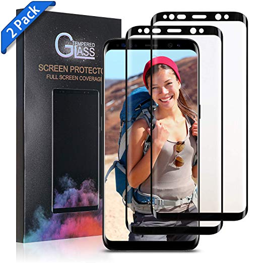 Xawy [2-Pack] for Galaxy S8 Screen Protector Tempered Glass,[Anti-Fingerprint][No-Bubble][Scratch-Resistant] Glass Screen Protector for Samsung Galaxy S8