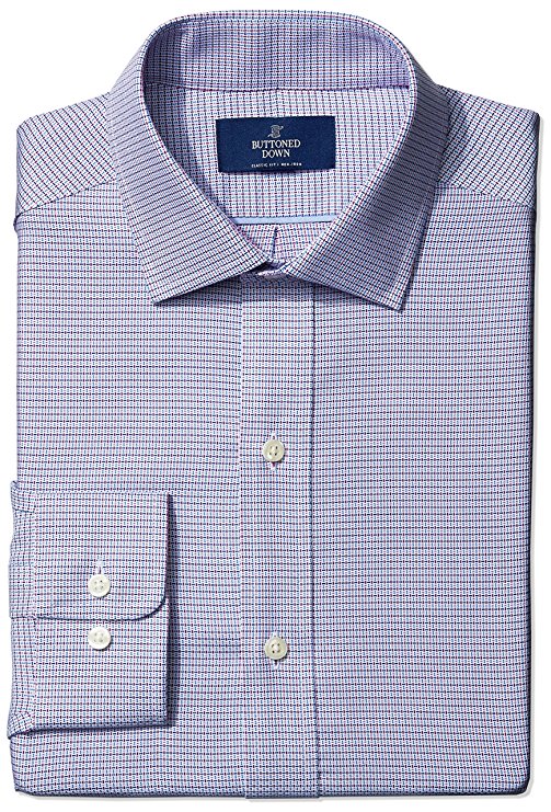 Buttoned Down Men's Classic Fit Spread-Collar Pattern Non-Iron Dress Shirt