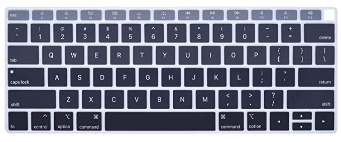 CaseBuy Premium Keyboard Cover Compatible 2018 Release MacBook Air 13 Inch with Touch ID Model A1932 Soft-Touch Ultra Thin Keyboard Protective Skin, Gradual Grey