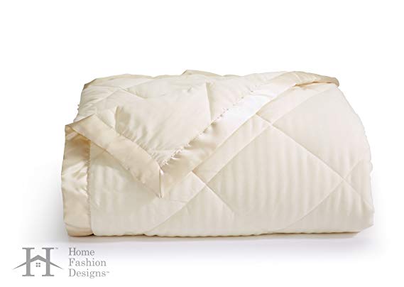 Home Fashion Designs Romana Collection Luxury Goose Down Alternative Quilted Blanket Brand (King, Ivory)