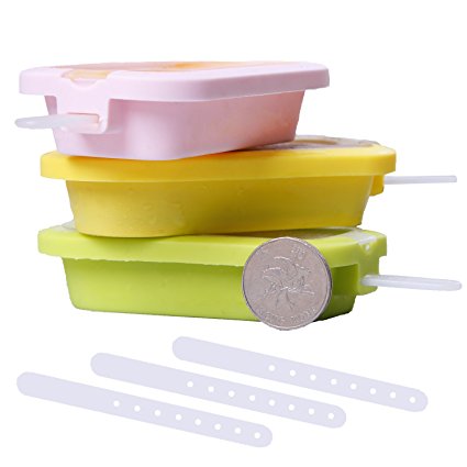 SLUM Silicone Popsicle Molds BPA Free Lollipop Molds Stackable Ice Cream Pop Mold with Free Sticks