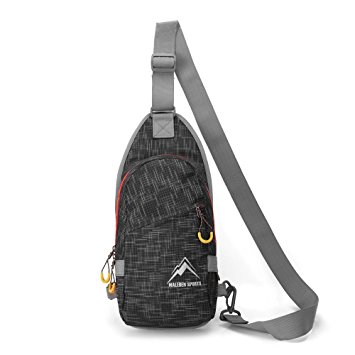 Shoulder Backpack, MALEDEN Lightweight Water Resistant Sling Unbalance Crossbody Bag for Girl Boy Gym Chest Pack