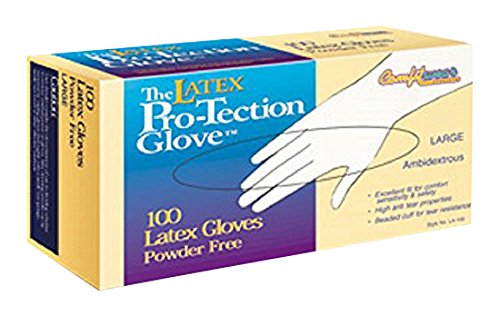 Comfitwear Disposable Latex Gloves, Large, Case of 10