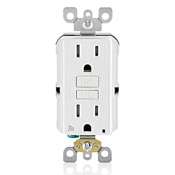 Leviton Smart GFCI, 15 Amp, Self Test, Tamper-Resistant with LED Indicator Light, Send Notifications Directly to Your Smartphone, D2GF1-KW, White