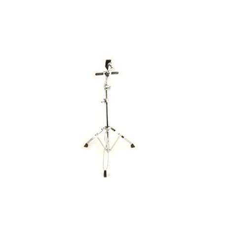 Double Braced Bongo Stand Adjustable, Chrome, Stabilizer Bar, Pivoting - 4' Foot