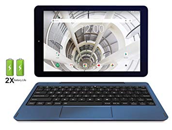 RCA 10.1” HD IPS 1280 x 800 Touch Screen 32GB Quad-Core Tablet w/Extended Battery WiFi Keyboard Android 8.1 (10 inch, Navy)