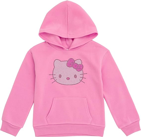 Hello Kitty Girls Fleece Pullover Hoodie Toddler to Big Kid