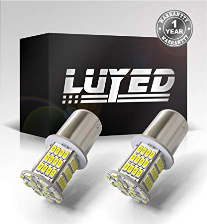 LUYED 2 x 900 Lumens 12v-24v 1156 1141 1003 3014 78-EX Chipsets Led Bulb Used For Back Up Reverse Lights,Brake Lights,Tail Lights,Rv light,Xenon White