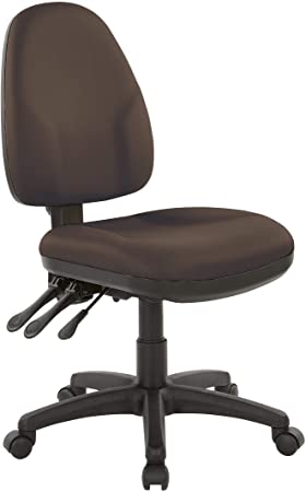 Office Star Ergonomic Dual Function Office Task Chair with Adjustable Back and Seat Height, Dillon Java Fabric