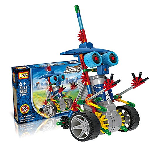 [ Motorial Alien Robot ] LOZ® Robotic Building Set Block Toy ,Battery Motor Operated,3D Puzzle Design Alien Primate Robot Figure for kids and adults , Sturdy Enough , 120 parts(Elf Knights)