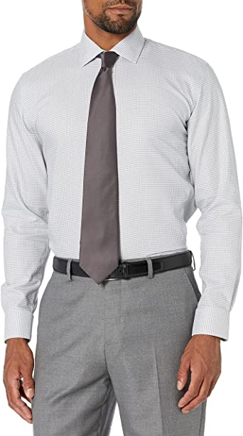 Buttoned Down Men's Slim Fit Spread Collar Pattern Dress Shirt