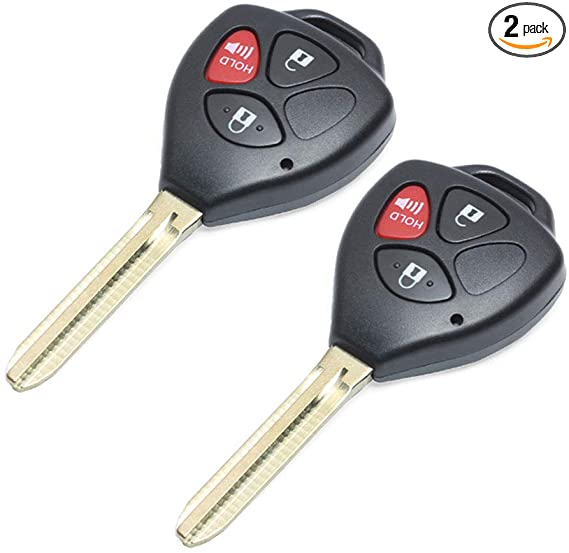 Beefunny 2 Pcs 315MHz 4D67 Chip FCC: HYQ12BBX HYQ12BAN Upgraded Flip 2 1 3 Button Remote Key Fob for Toyota Celica Echo FJ Cruiser Prius (2)