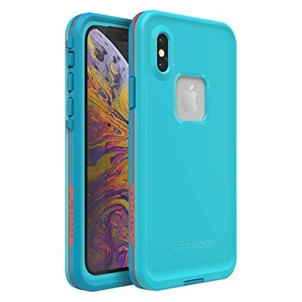 Lifeproof FRĒ Series Waterproof Case for iPhone Xs - Retail Packaging - Boosted (Blue Atoll/Hawaiian Ocean/Emberglow)