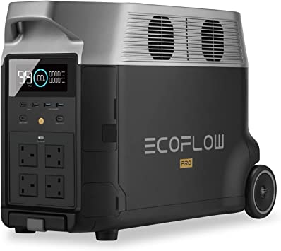 EF ECOFLOW DELTA Pro Portable Home Battery, Expandable Portable Power Station, 3.6kWh-25kWh, Huge 3600W AC Output, Solar Generator For Home Backup, Travel, Outdoor Camping