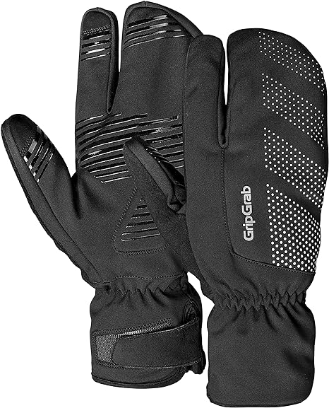 GripGrab Ride Winddichte Deep Winter 3-Finger Lobster Fahrradhandschuhe Warme Gel Gepolsterte Fahrrad Winterhandschuhe