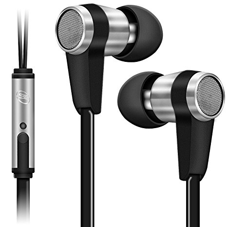 deleyCON SOUNDSTERS S20-M In-Ear Headphones with Microphone - 3.5mm right angle jack plug - high-class sound and voice quality - innovative headset/ headphones/ earphones with microphone - Black
