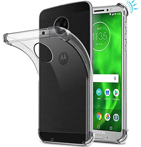 Moto G6 Case, Moto G (6th Generation) Case, Suensan TPU Shock Absorption Technology Raised Bezels Protective Case Cover for Motorola Moto G6 5.7 Inch (TPU Clear)