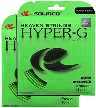 2 Packs of Solinco Hyper-G 16 g 1.30 mm Tennis String